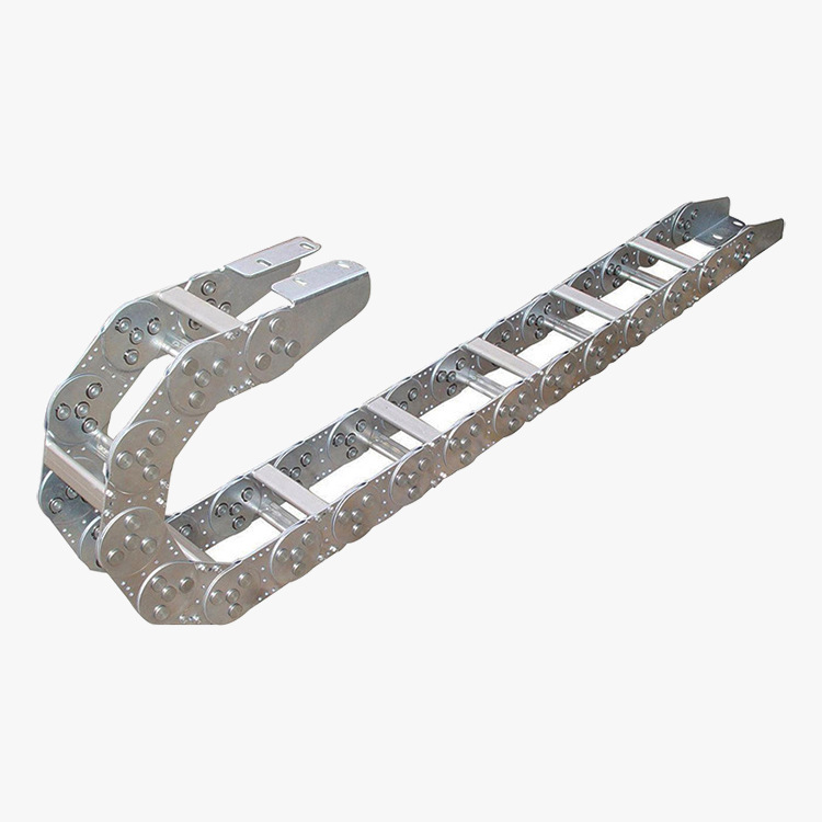 定做鋼鋁拖鏈 橋式鋼制拖鏈 機(jī)床穿線(xiàn)金屬電纜保護(hù)鏈